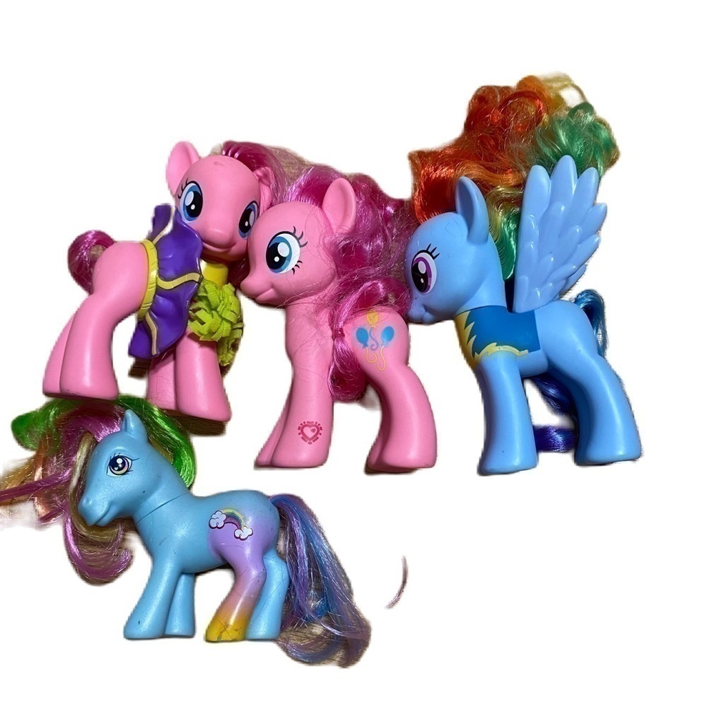 My Little Pony Horse Lot Bundle 4 Figure Pink Blue